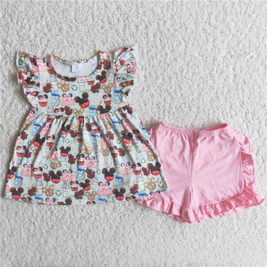 snacks shorts set girl summer outfit