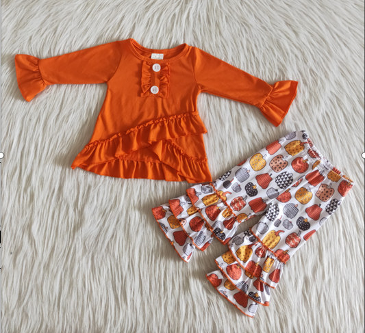 Orange Tunic Top Pumpkin Pants Set