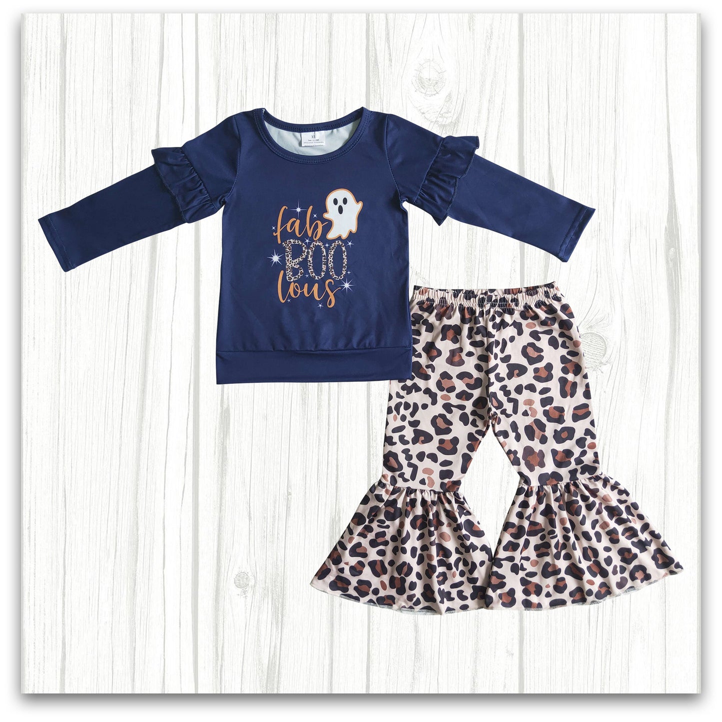 fablous boo leopard girls halloween outfit