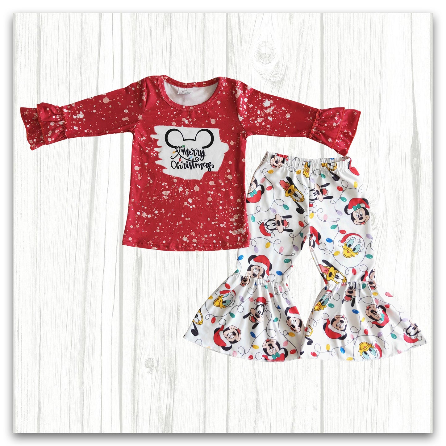 merry christmas mouse duck girls clothing