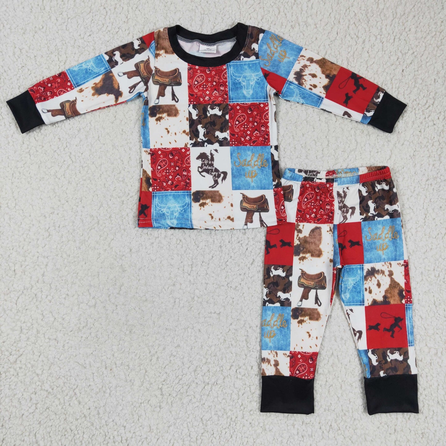 saddle up boy pajama set