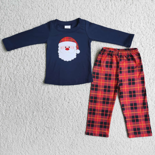 Santa Embroidery Pants Set