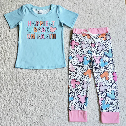 Happiest Baby On Earth Cartoon Balloon Leggings Set