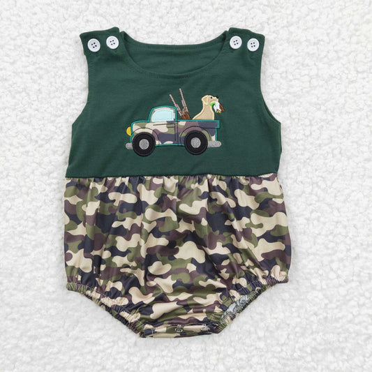 embroidery camouflage hunt baby bodysuit