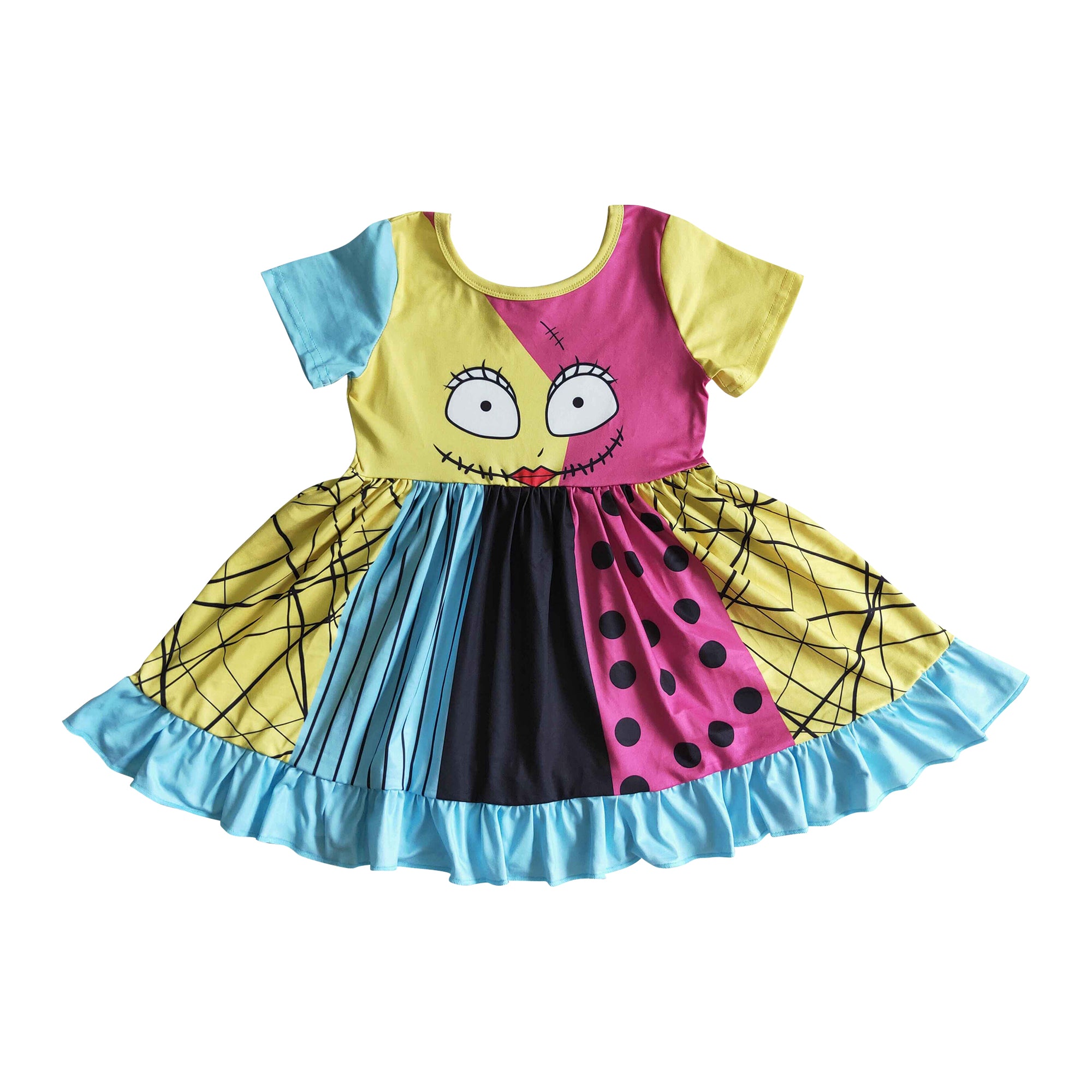 girl's clothing short sleeve nightmare dress for Halloween