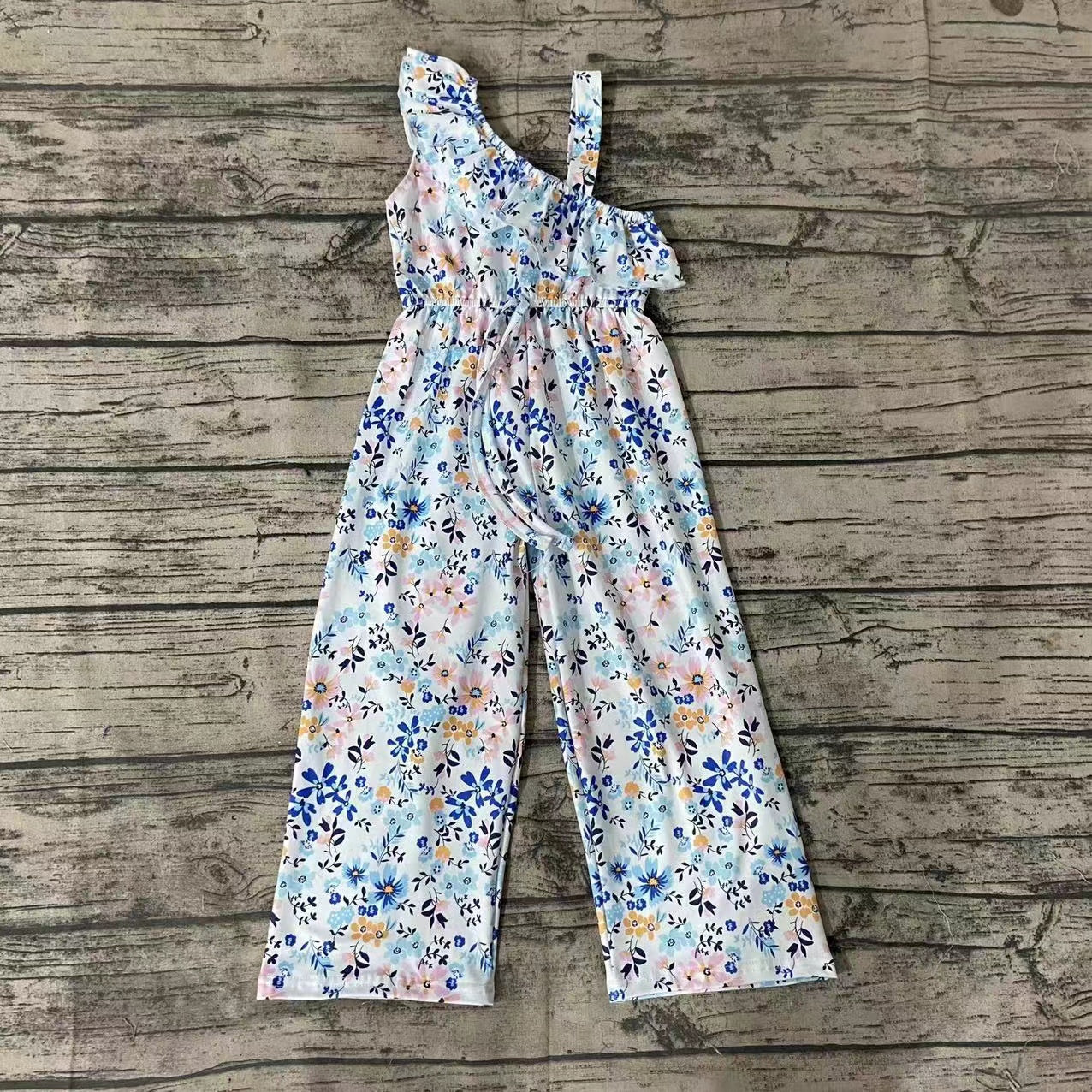 toddlers girl's clothing summer flower jumpsuit