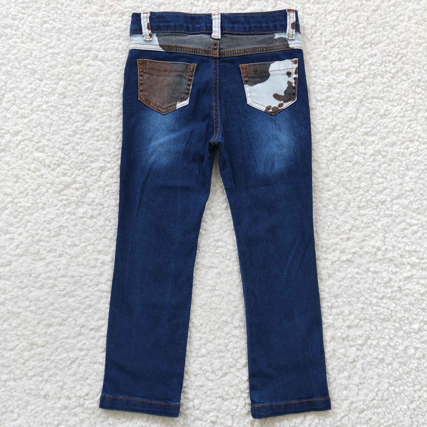 kids bottom denim pants blue bleached jeans