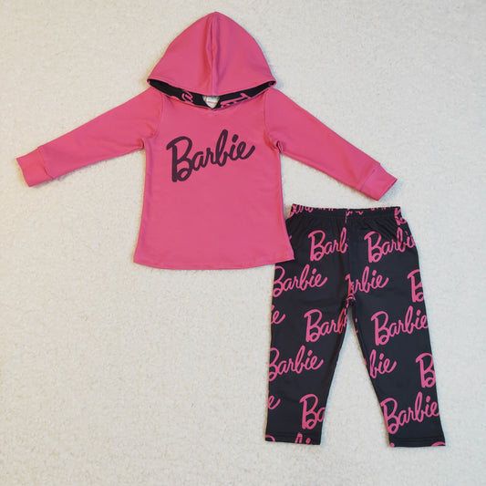 hot pink barbiecute hoodie legging outfit