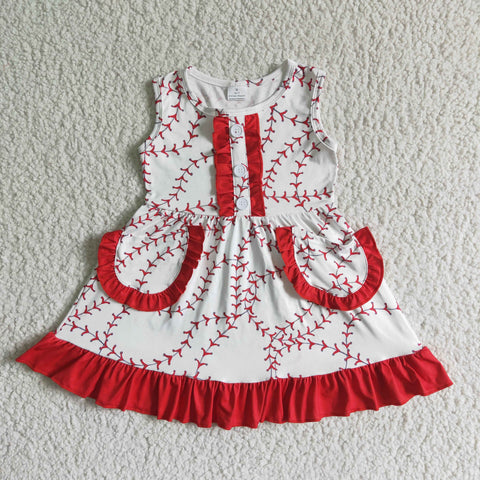 sleeveless baseball dress girl summer dresses