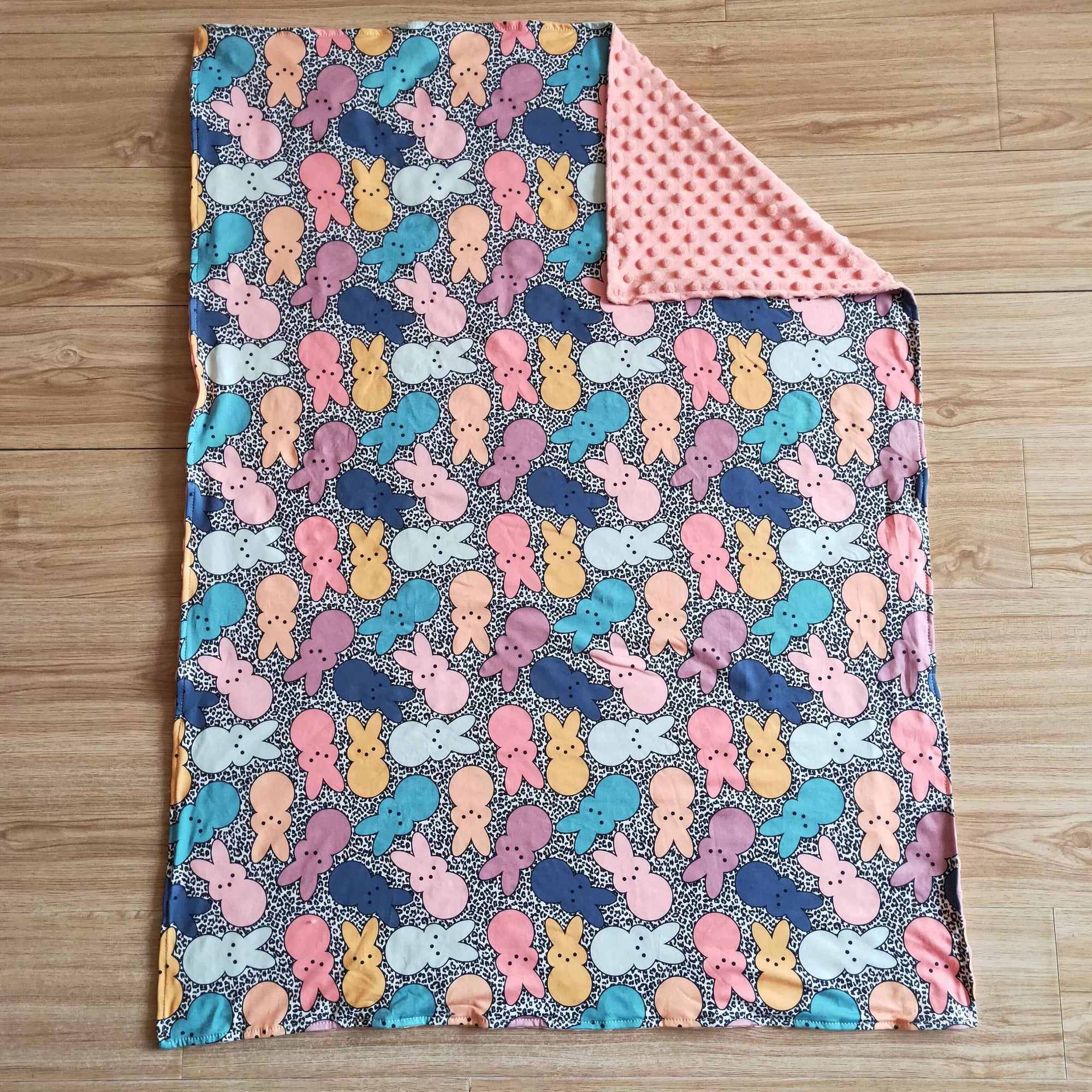easter bunny leopard blanket