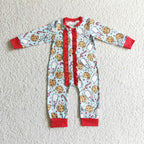christmas zip romper for baby girl