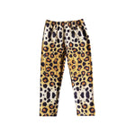 kids yellow bleached cheetah leggings