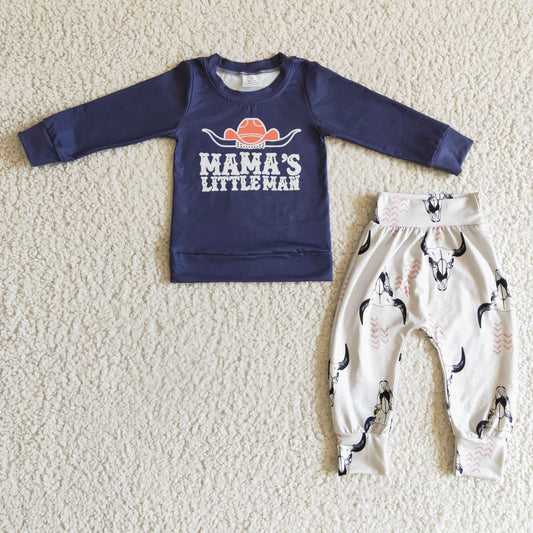mama's little man cattle outfit boys clothing