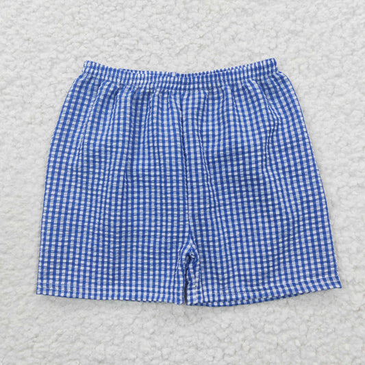 boy dark blue seersucker shorts kids clothing