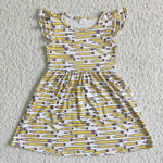 Write Your Story Pencil & Paper Flutter Girls Back To School Dress