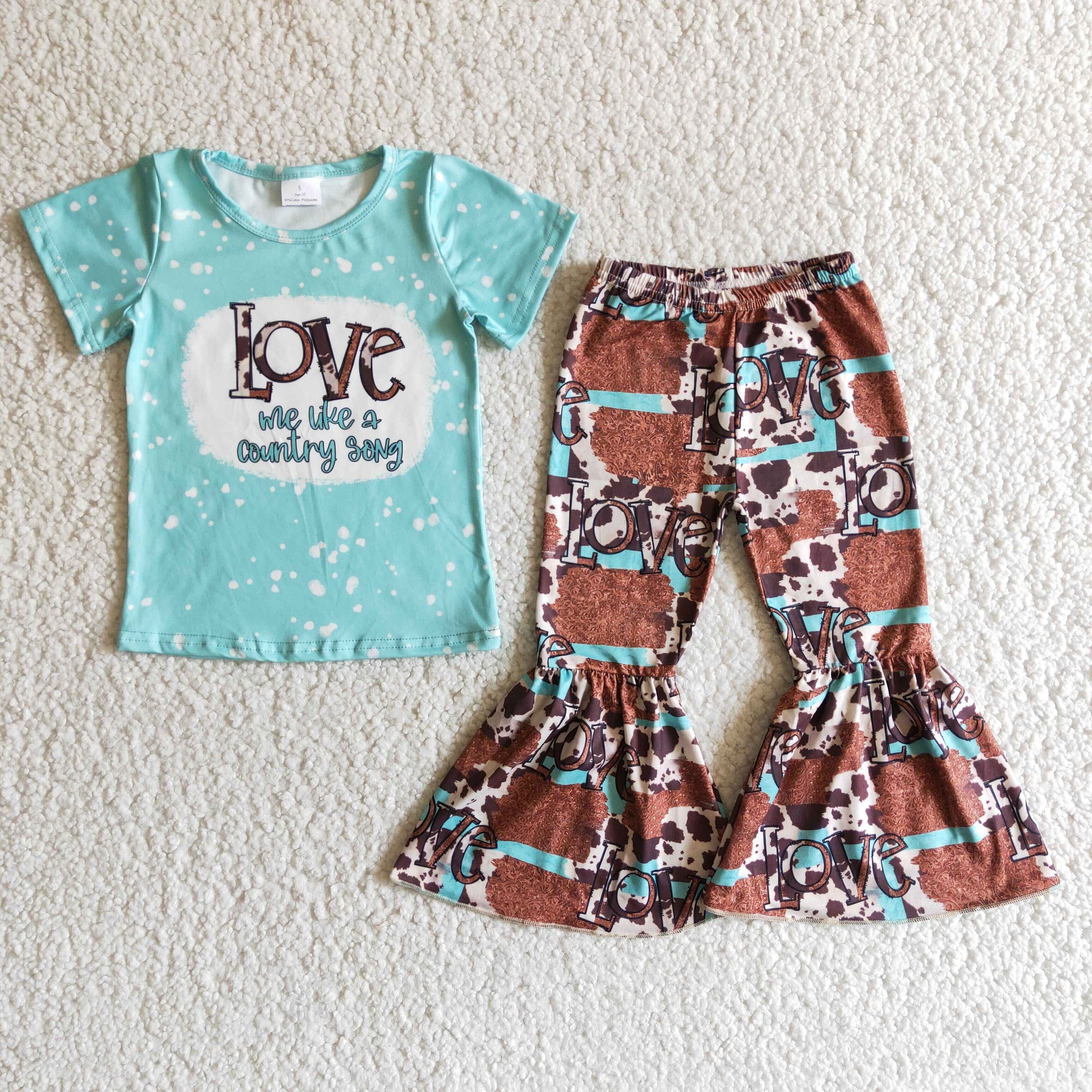love me like a country song cow bells outfit