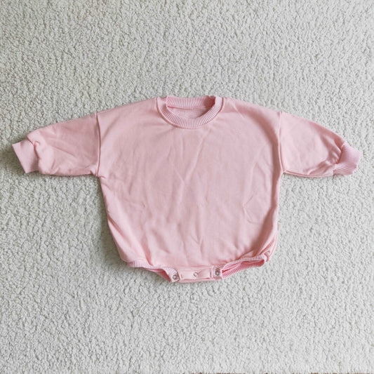 pink cotton baby romper