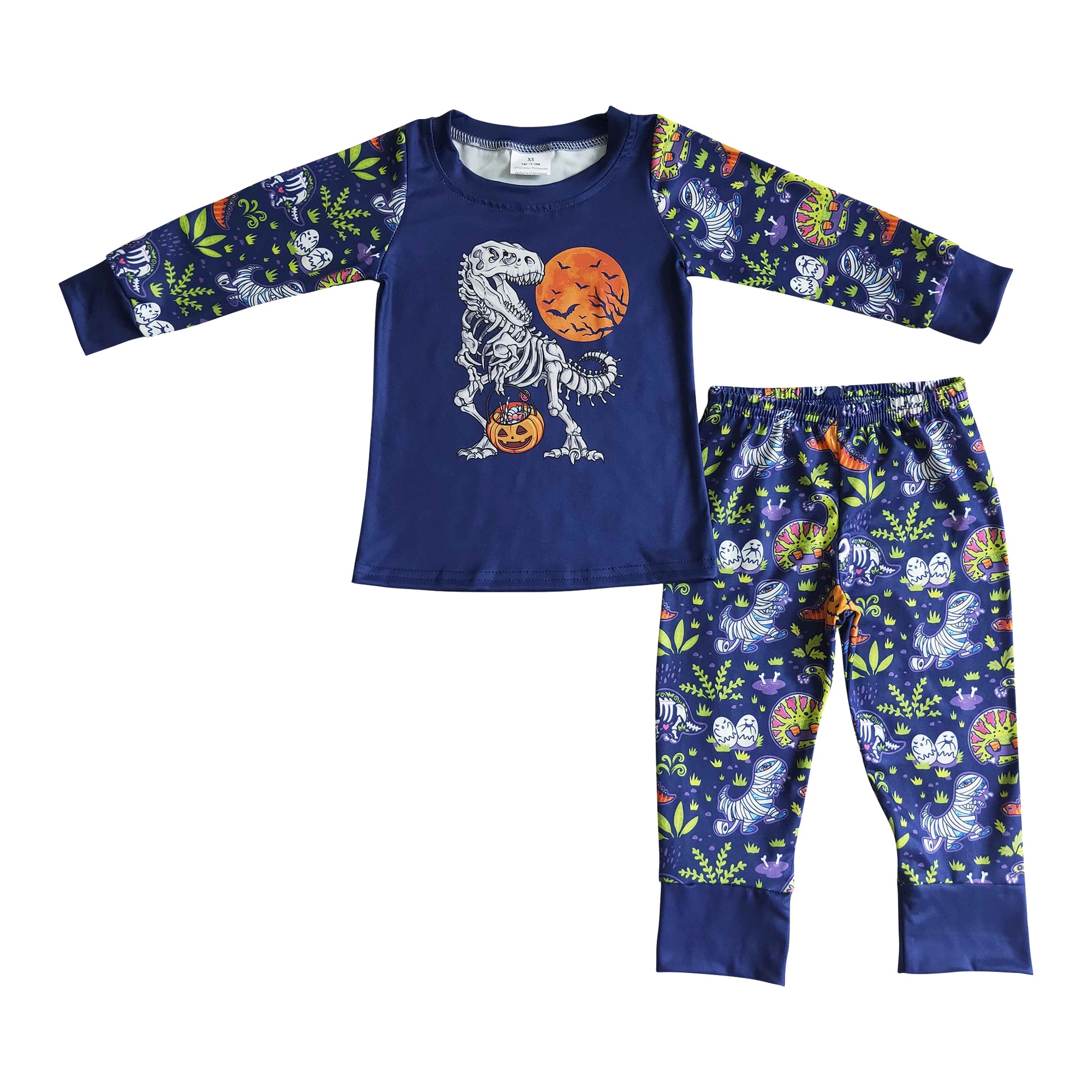 boy halloween dinosaur pants outfit