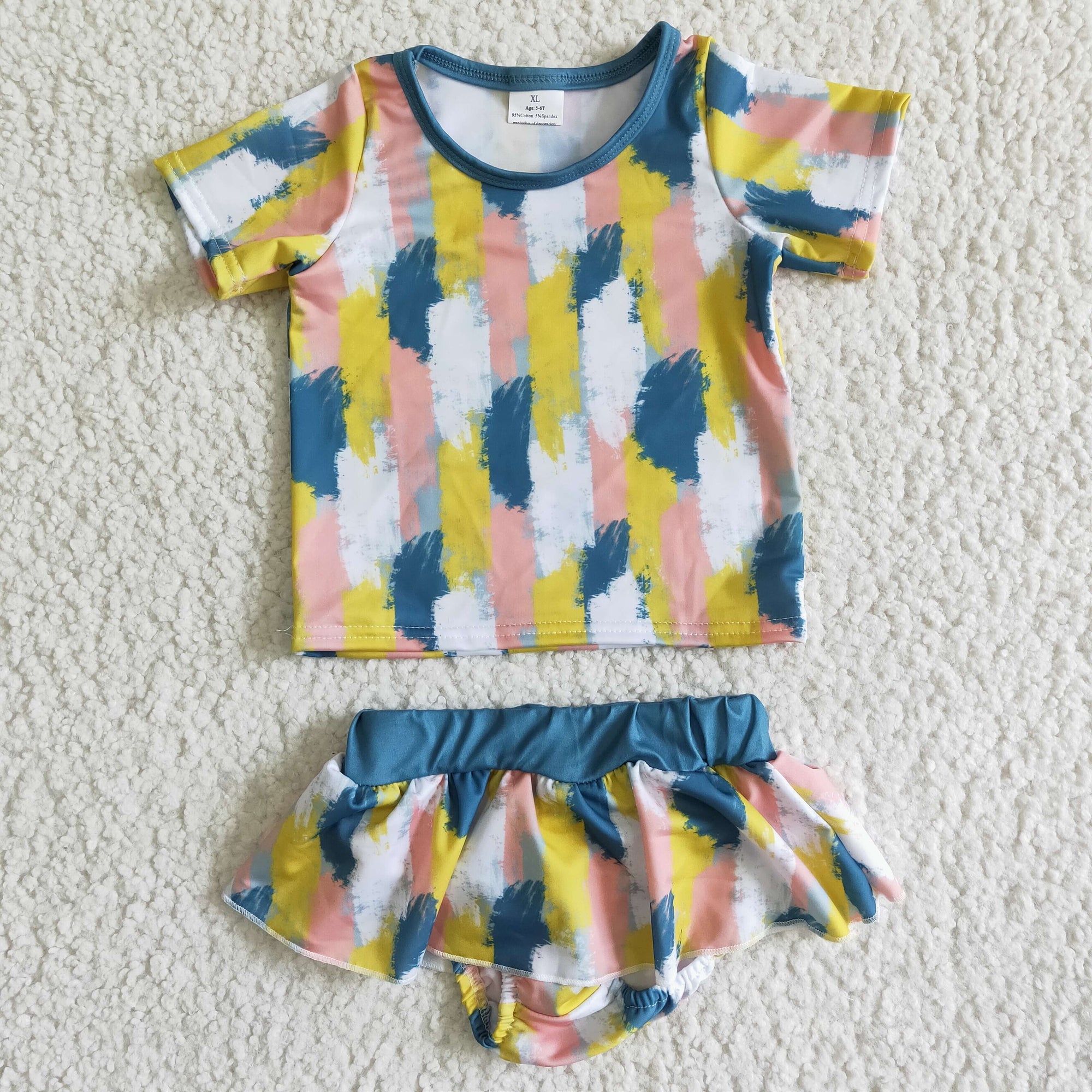 girl's summer clothing 2pcs swimsuit outfit
