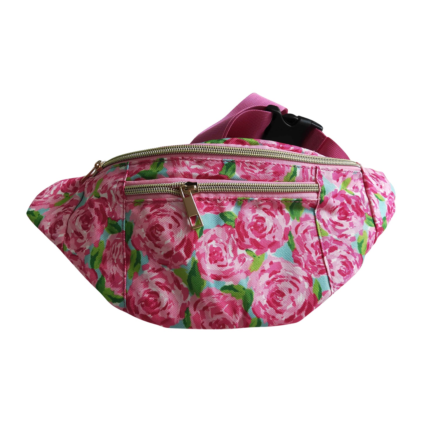 hot pink rose flower belt crossbody bag