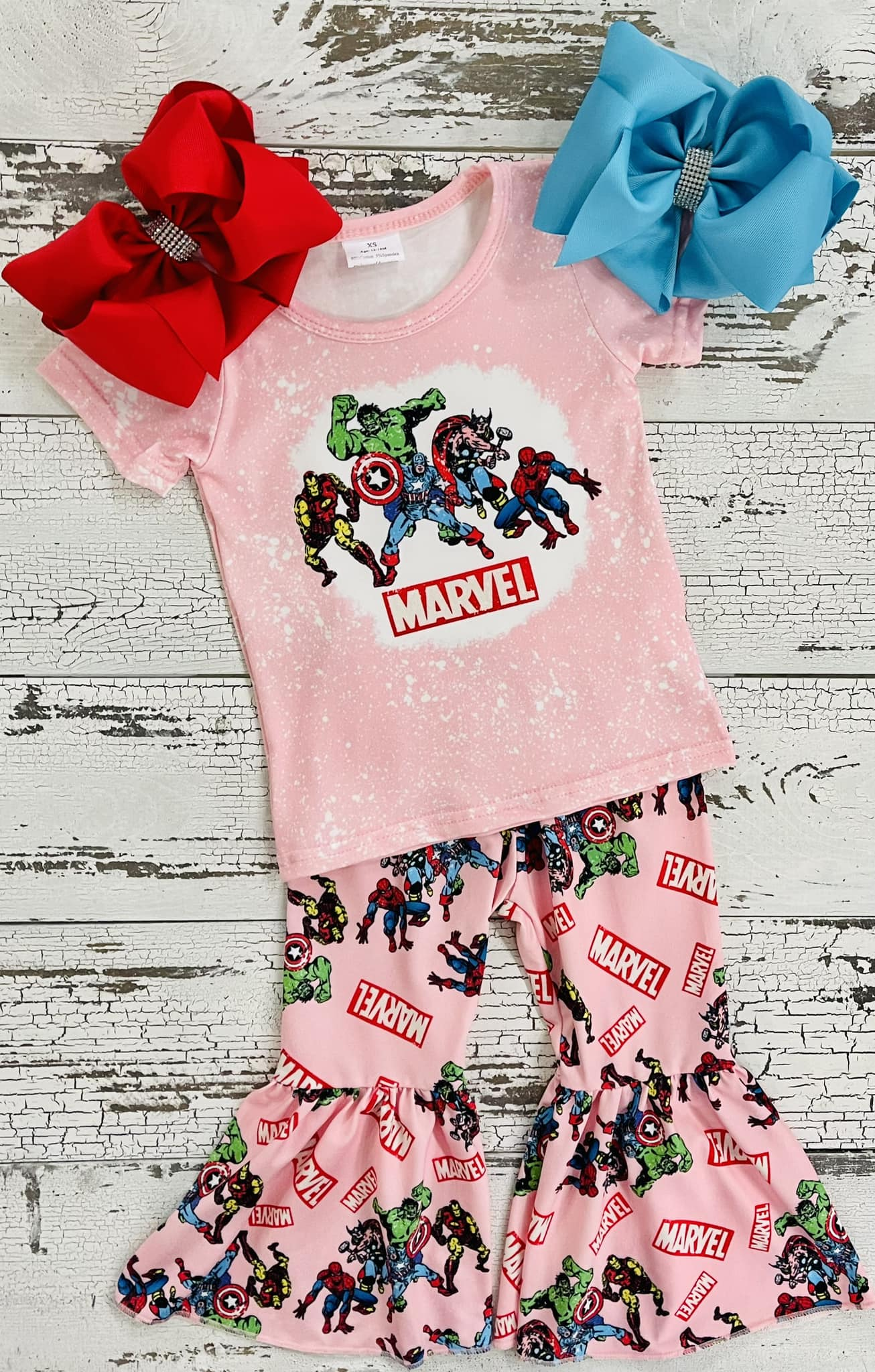 short sleeve pink super-man girls clothing