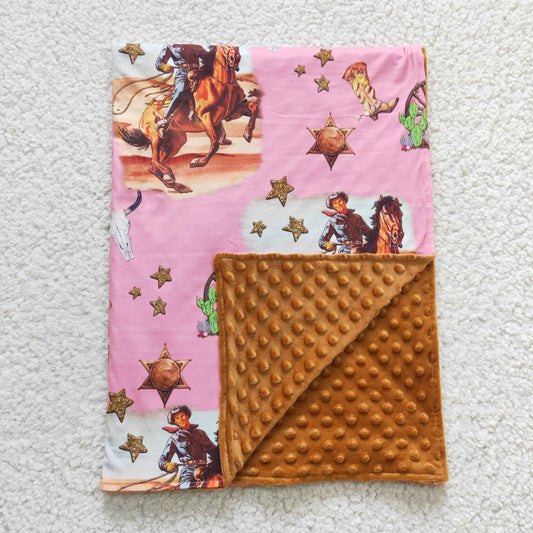 western rodeo blanket pink and brown