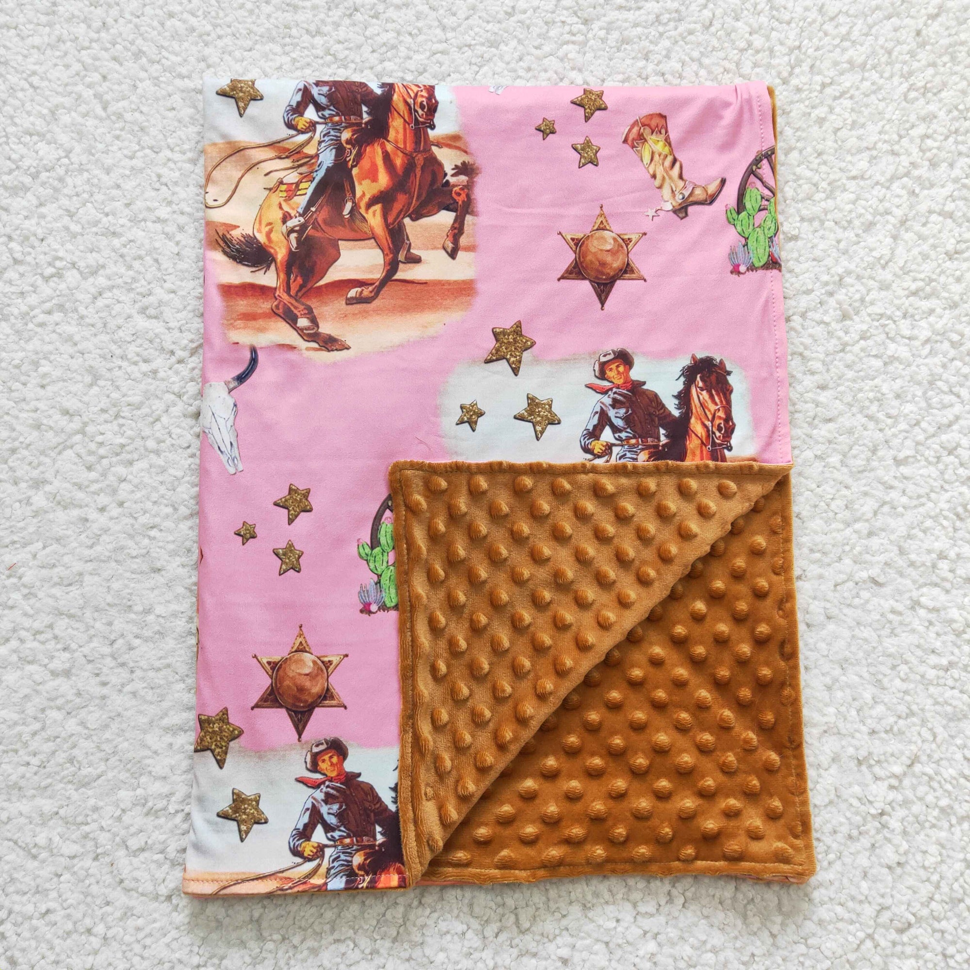 western rodeo blanket pink and brown