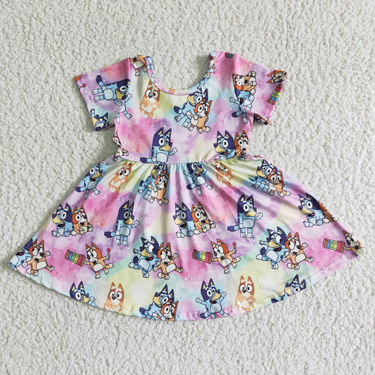little girl's cartoon dress summer clothing for baby girl
