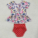 red cartoon mouse dots bummie set infant clothing