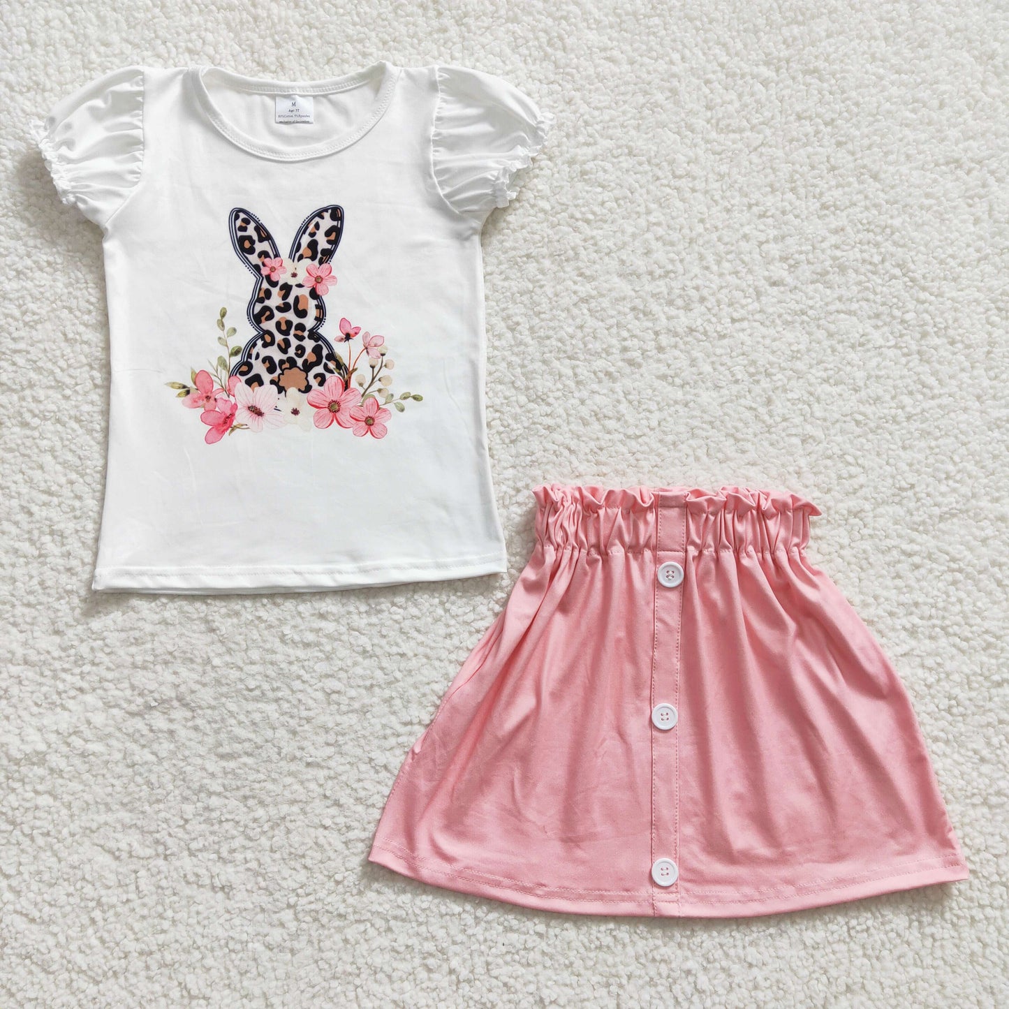 easter pink skirt set