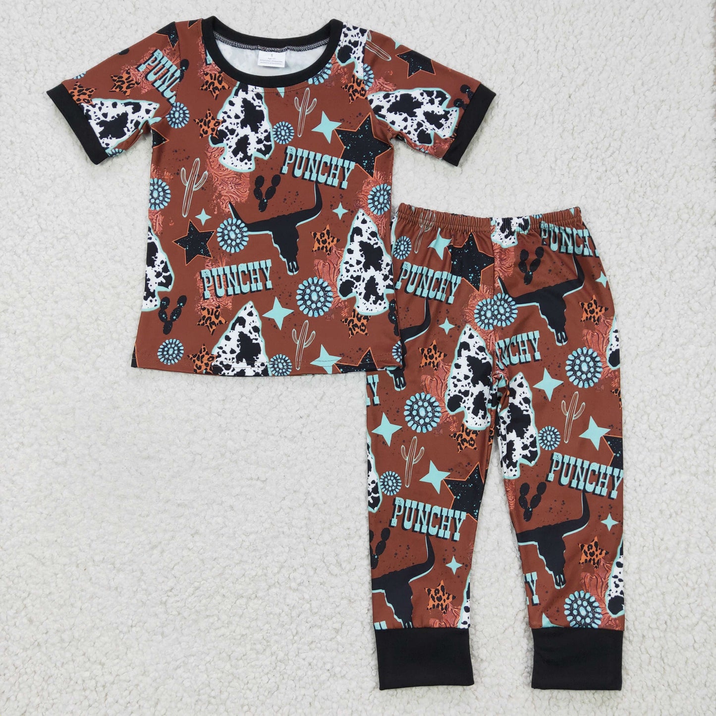 western boy short sleeve pajama punchy