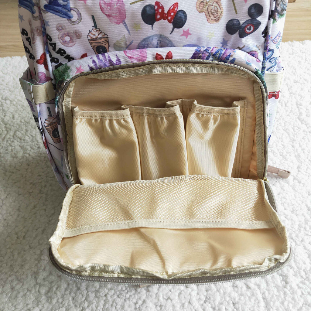 polyster+nylon diaper bag backpack