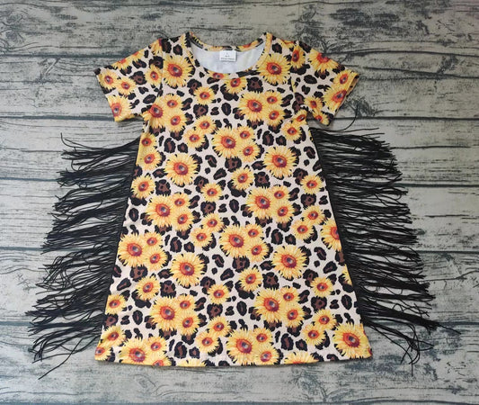 kids clothing girl's sunflower dress