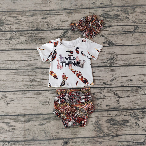 wild thing tiger leopard bummie set infant clothing