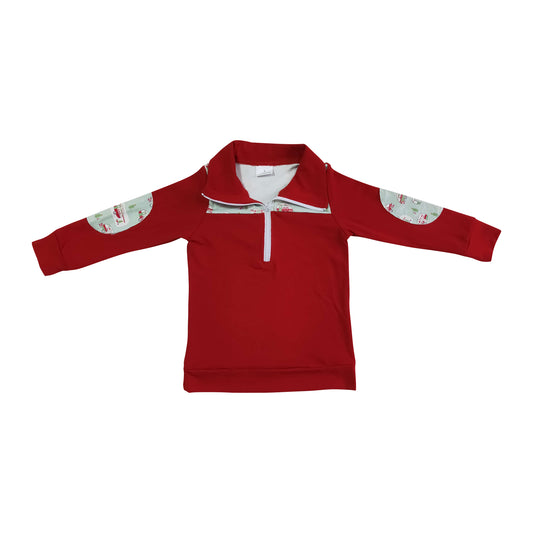boy red shirt with zip for christmas