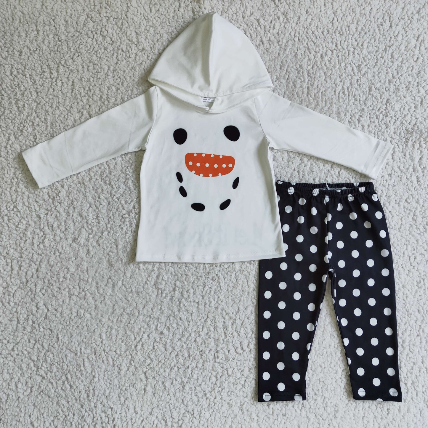 cute snoman baby romper for winter