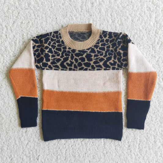 Splicing Color Hedging Sweater