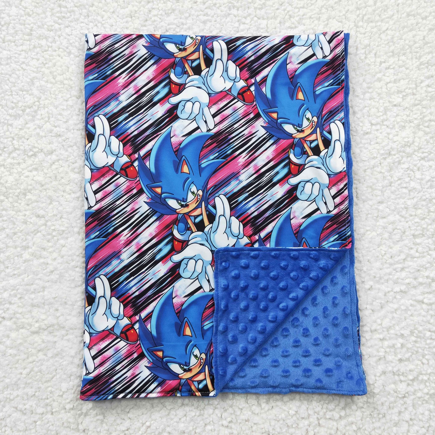 blue cartoon print blanket