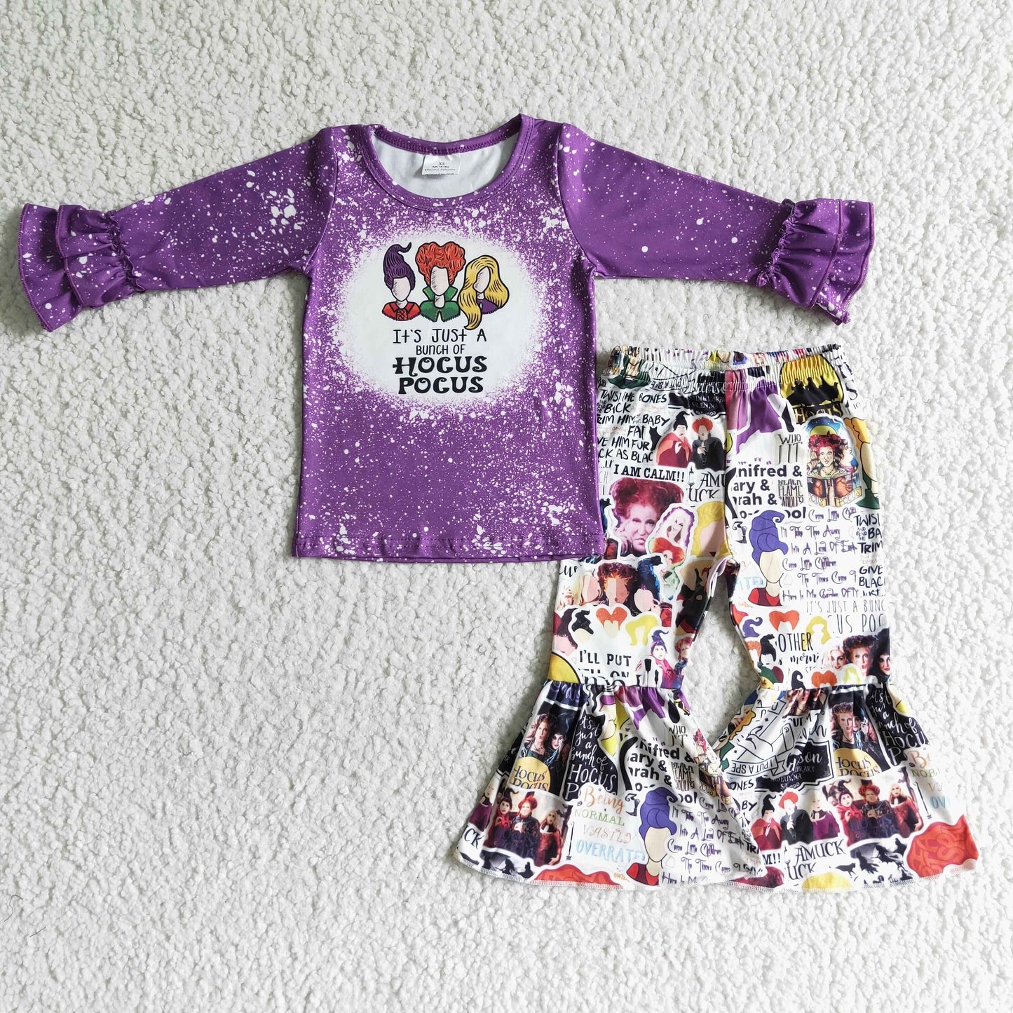 halloween purple sister witches bells outfit