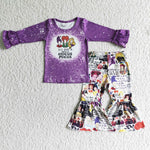 halloween purple sister witches bells outfit