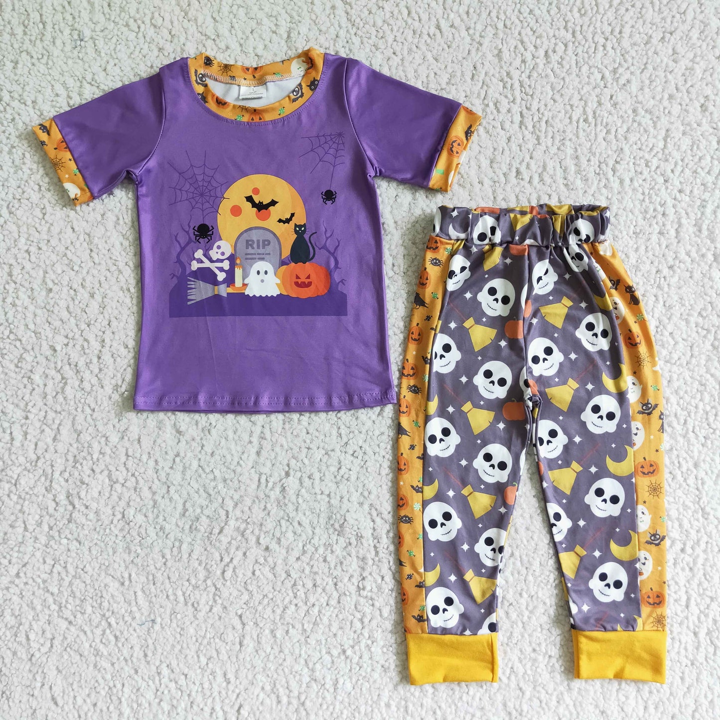 halloween skulls boy’s outfit