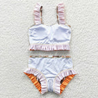 2pcs summer animal cartoon swimsuit girl clothes
