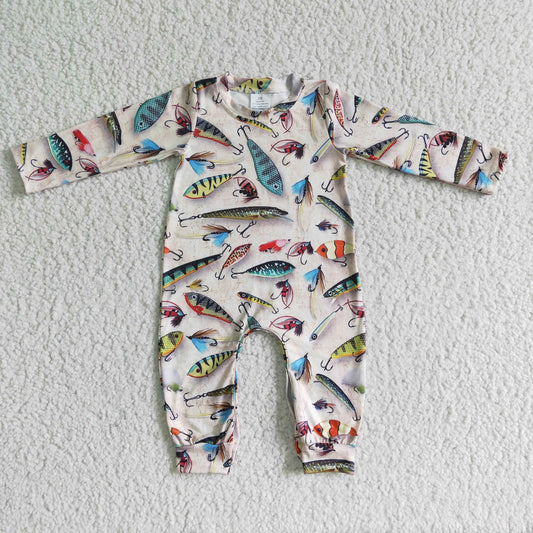 infant clothing long sleeve fish baby romper