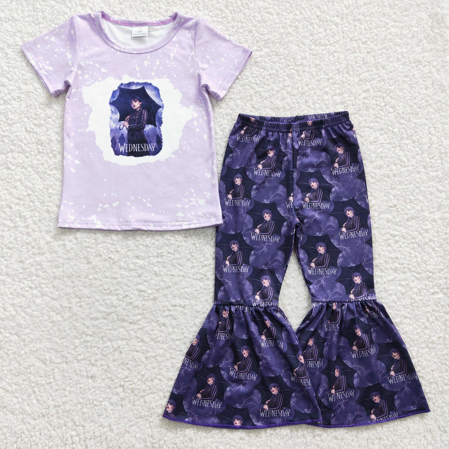 purple wednesday bell bottom outfit girls clothing