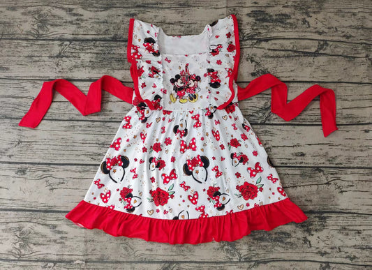 cute sleeveless red character mouse dress girls clothing