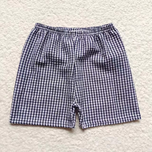 boy navy blue seersucker shorts kids clothing
