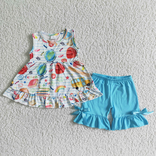 kids clothing shorts set back to school outfit