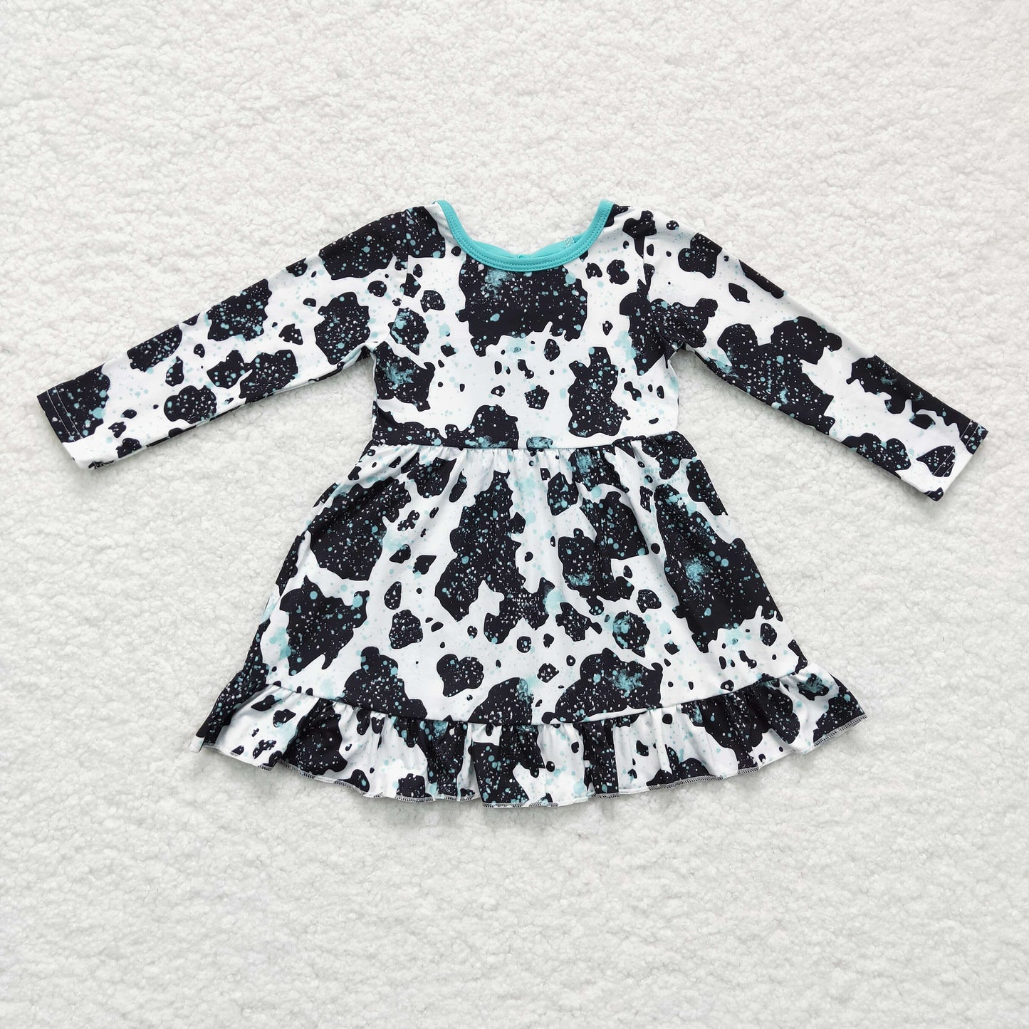 long sleeve dress with back bow cow
