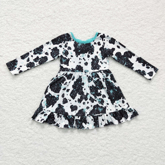 long sleeve dress with back bow cow