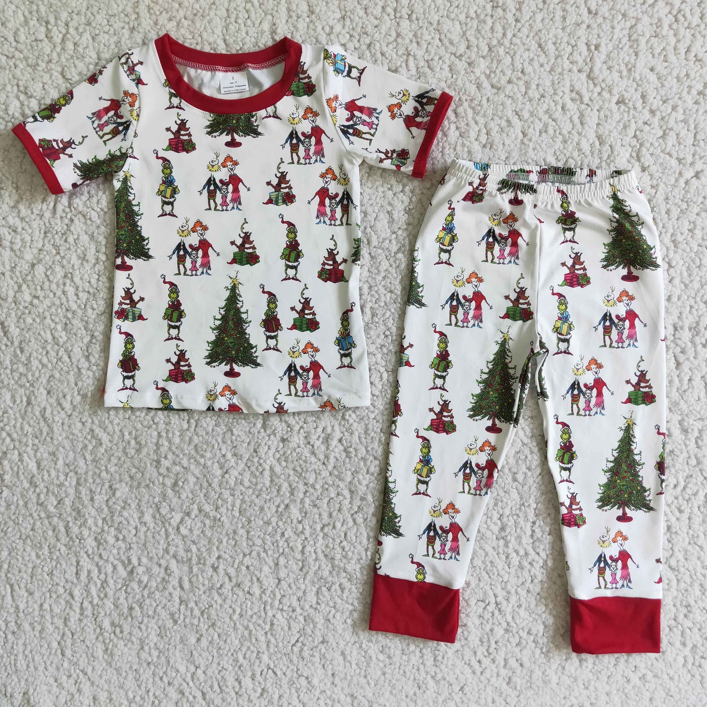 Short Sleeve Pajamas Boy for Christmas